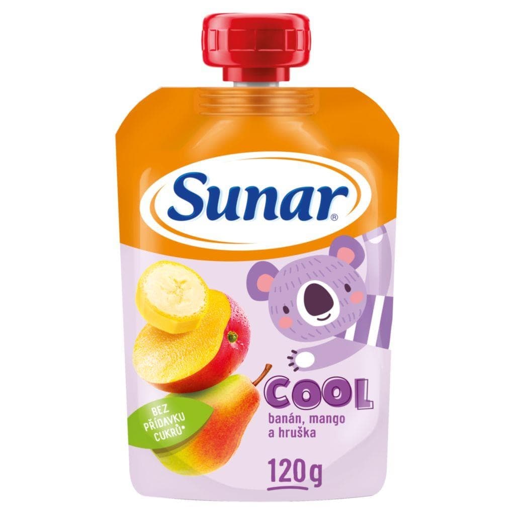 Sunar Cool ovocná kapsička hruška, banán, mango 12m+ 120 g