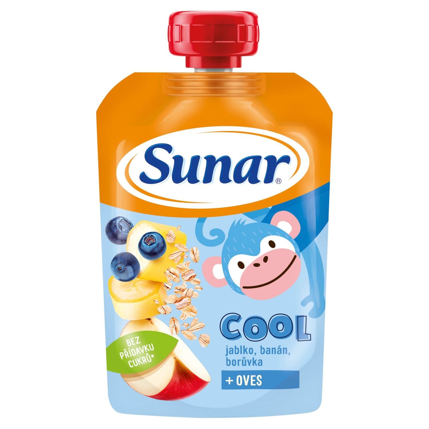 Sunar Cool ovocná kapsička borůvka, banán, ovesné vločky 12m+ 110 g
