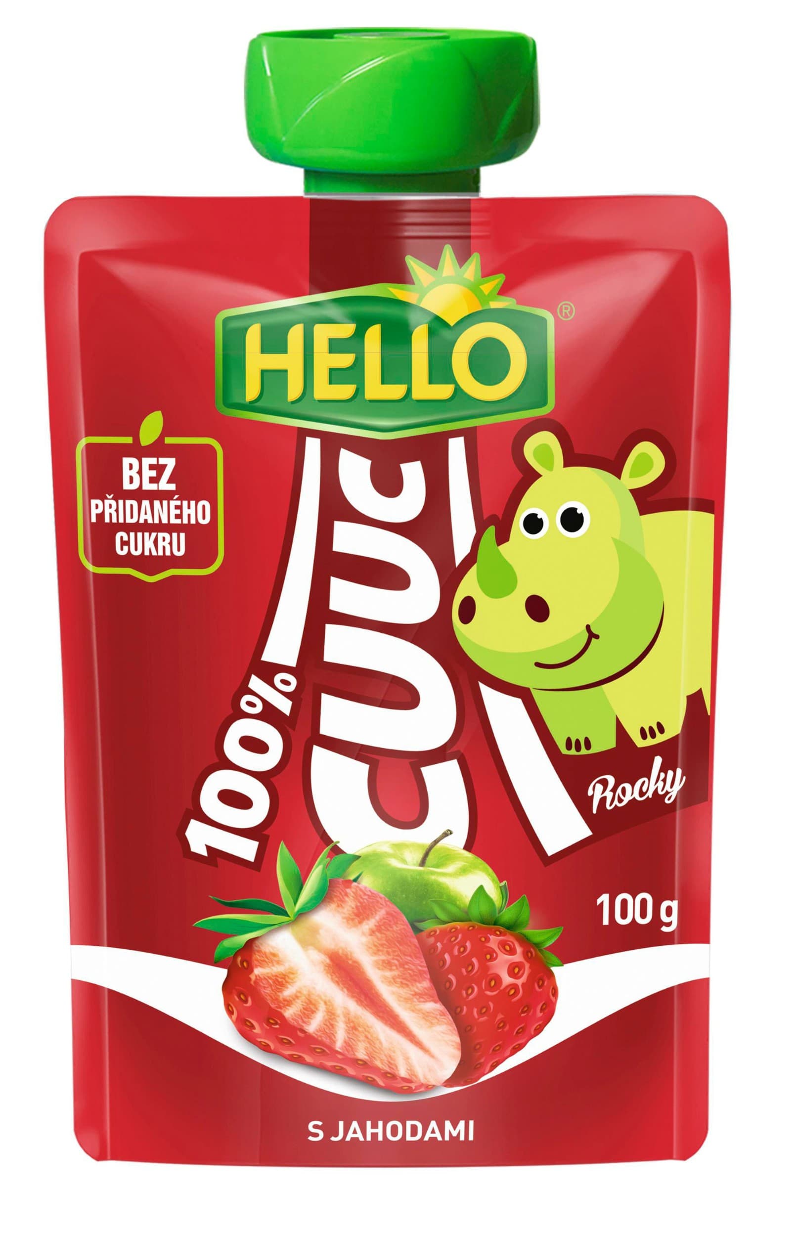 Hello Cuuc 100% s jahodami kapsička 100 g