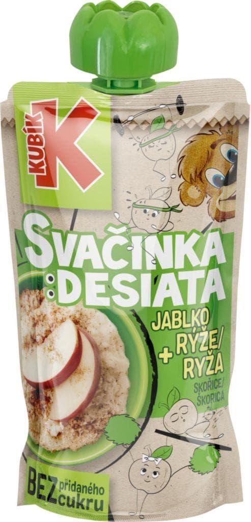 Kubík Svačinka Jablko, skořice + rýže 100g
