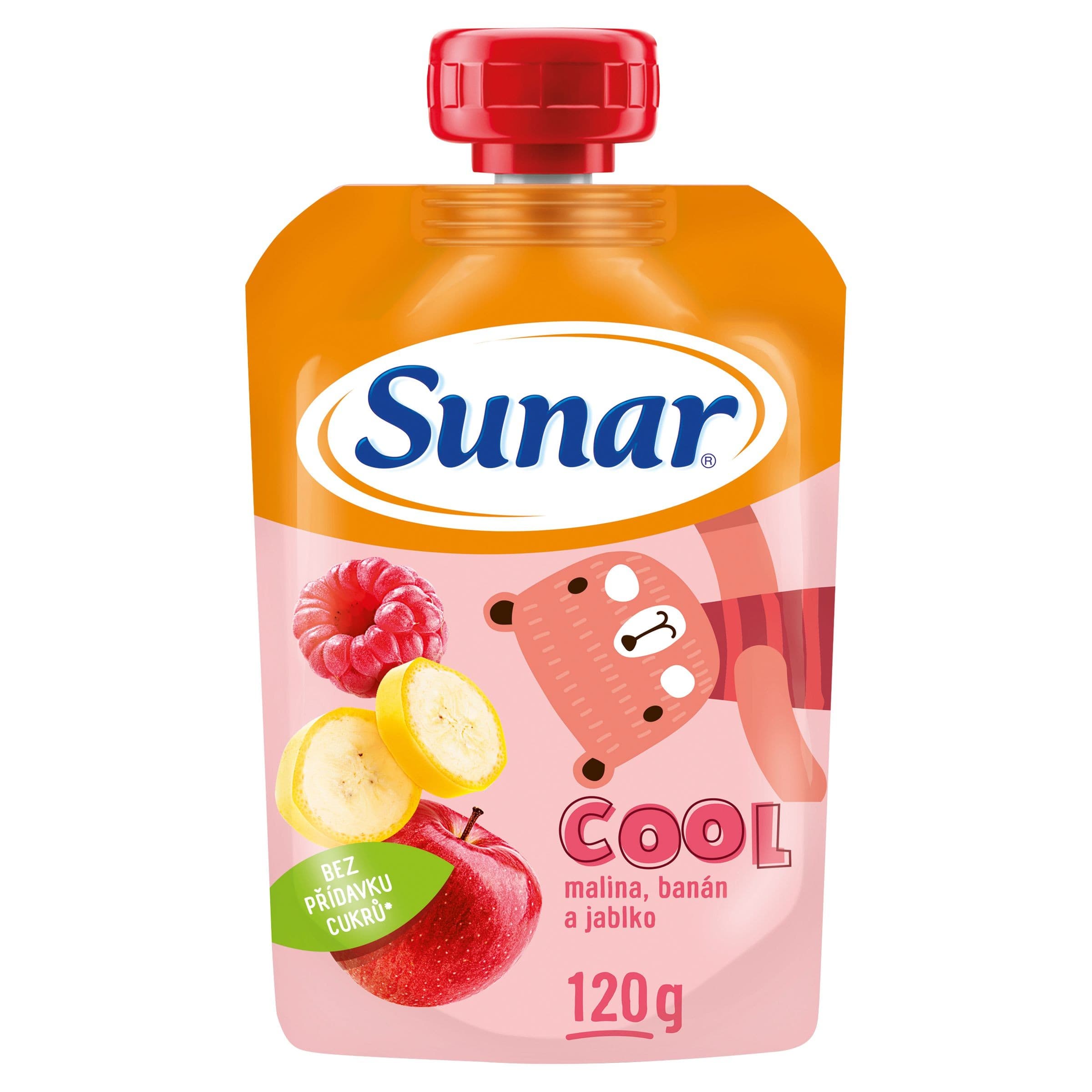 Sunar Cool ovocná kapsička malina, banán, jablko 12m+ 120 g