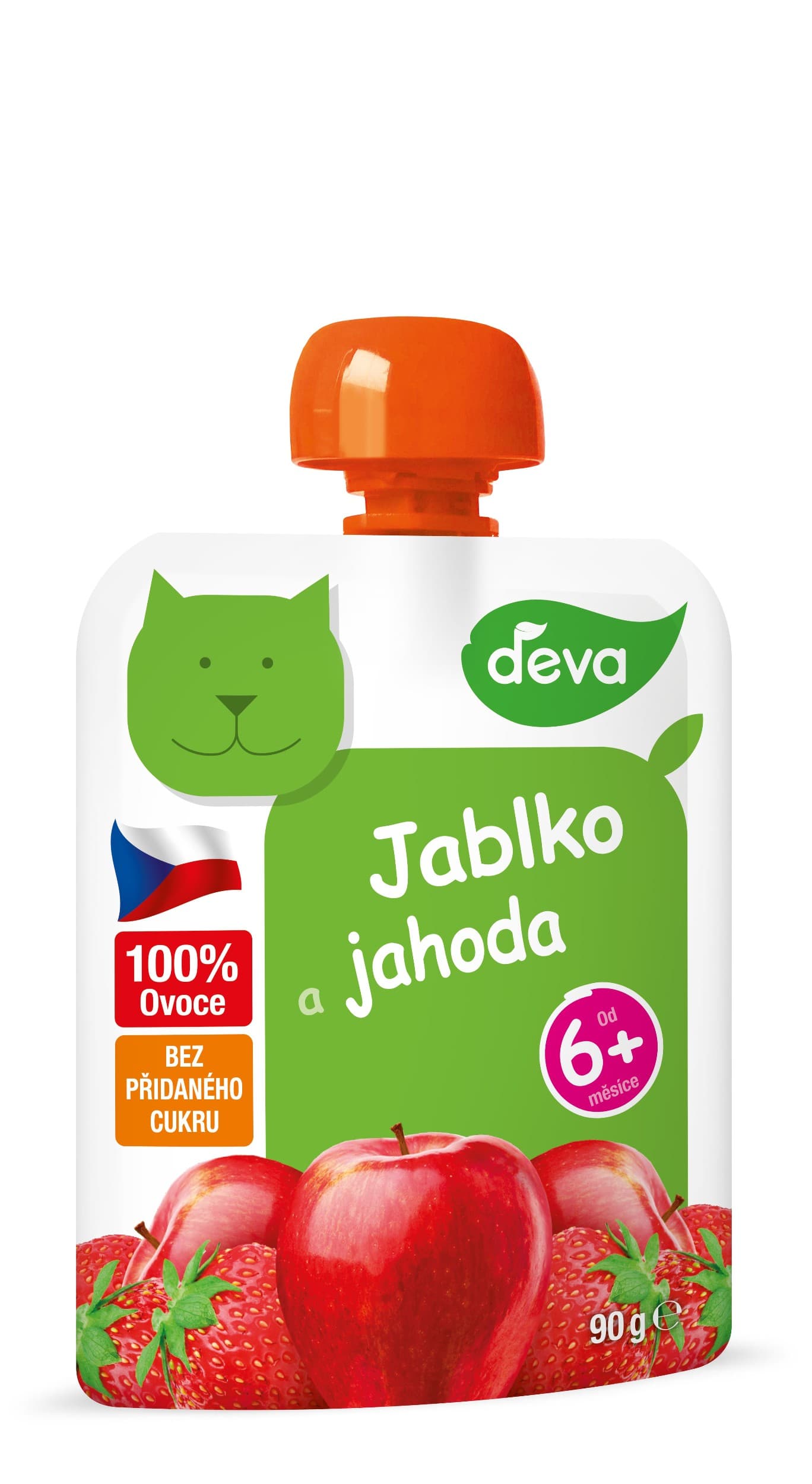 Deva Jablko-Jahoda dětský ovocný příkrm 6m+ 90 g
