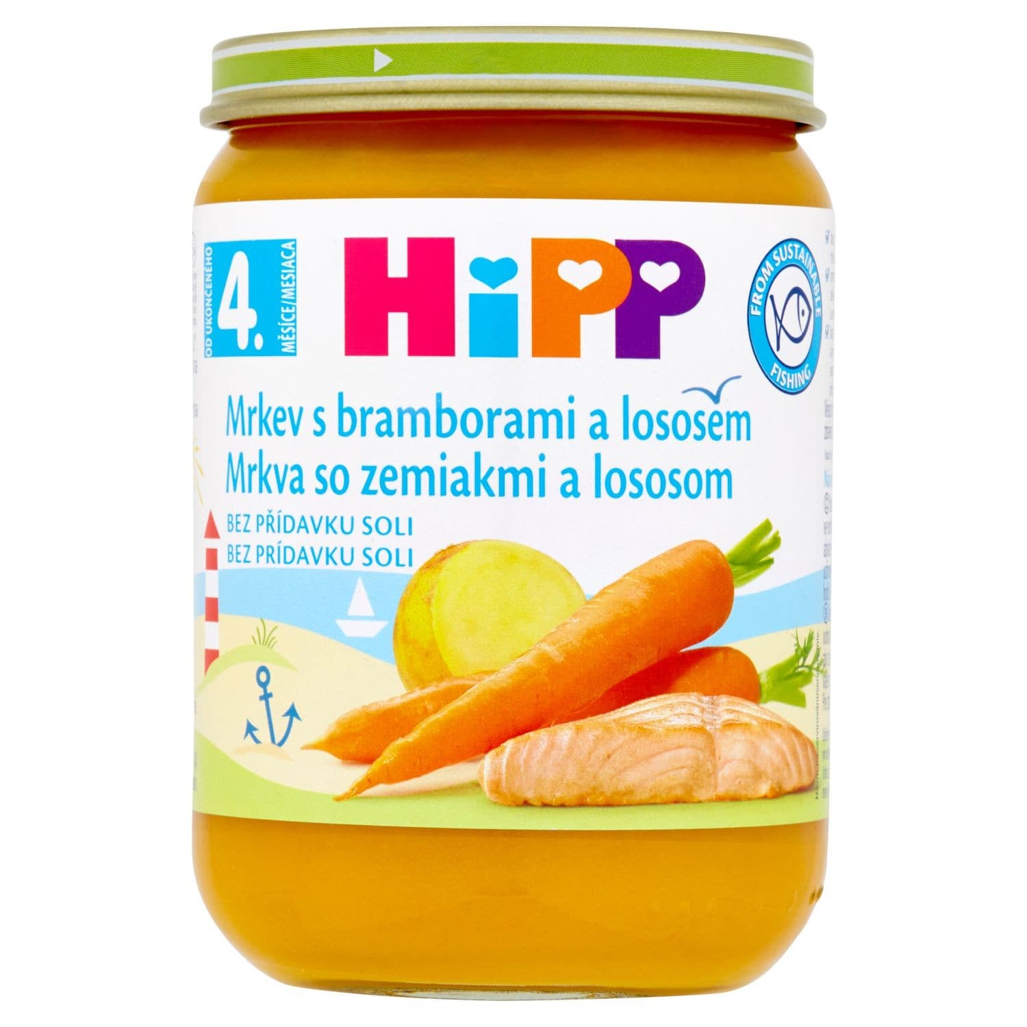 HiPP Mrkev s bramborami a lososem 190 g