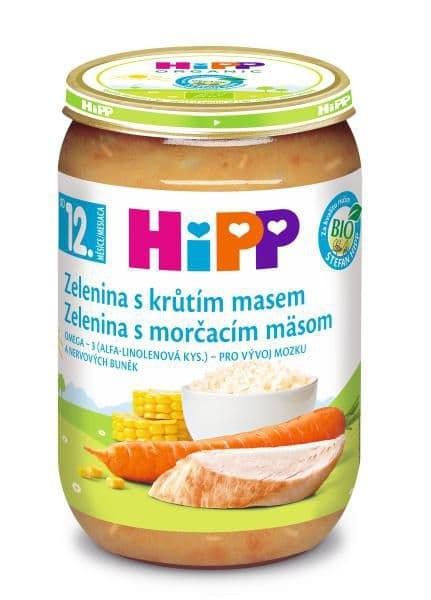 HiPP BIO zelenina s krůtím masem 220 g