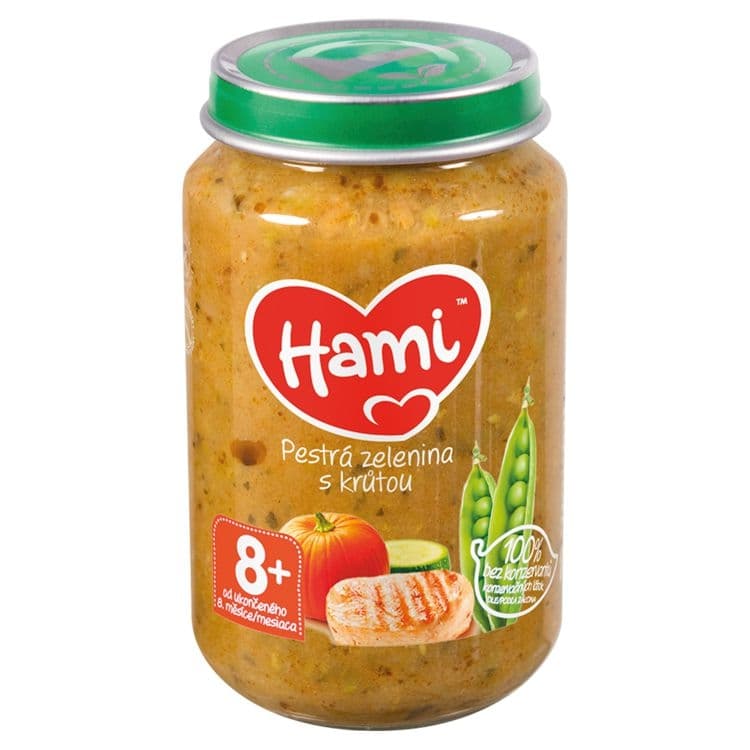 Hami Pestrá zelenina s krůtou masozeleninový příkrm od uk. 8. měsíce 200g