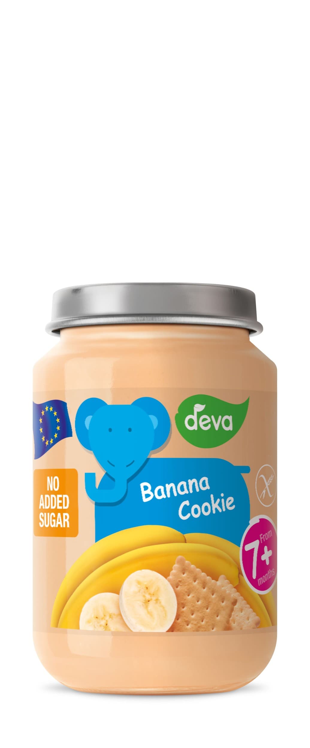 Deva Banán se sušenkami dětský ovocný příkrm 6m+ 200 g