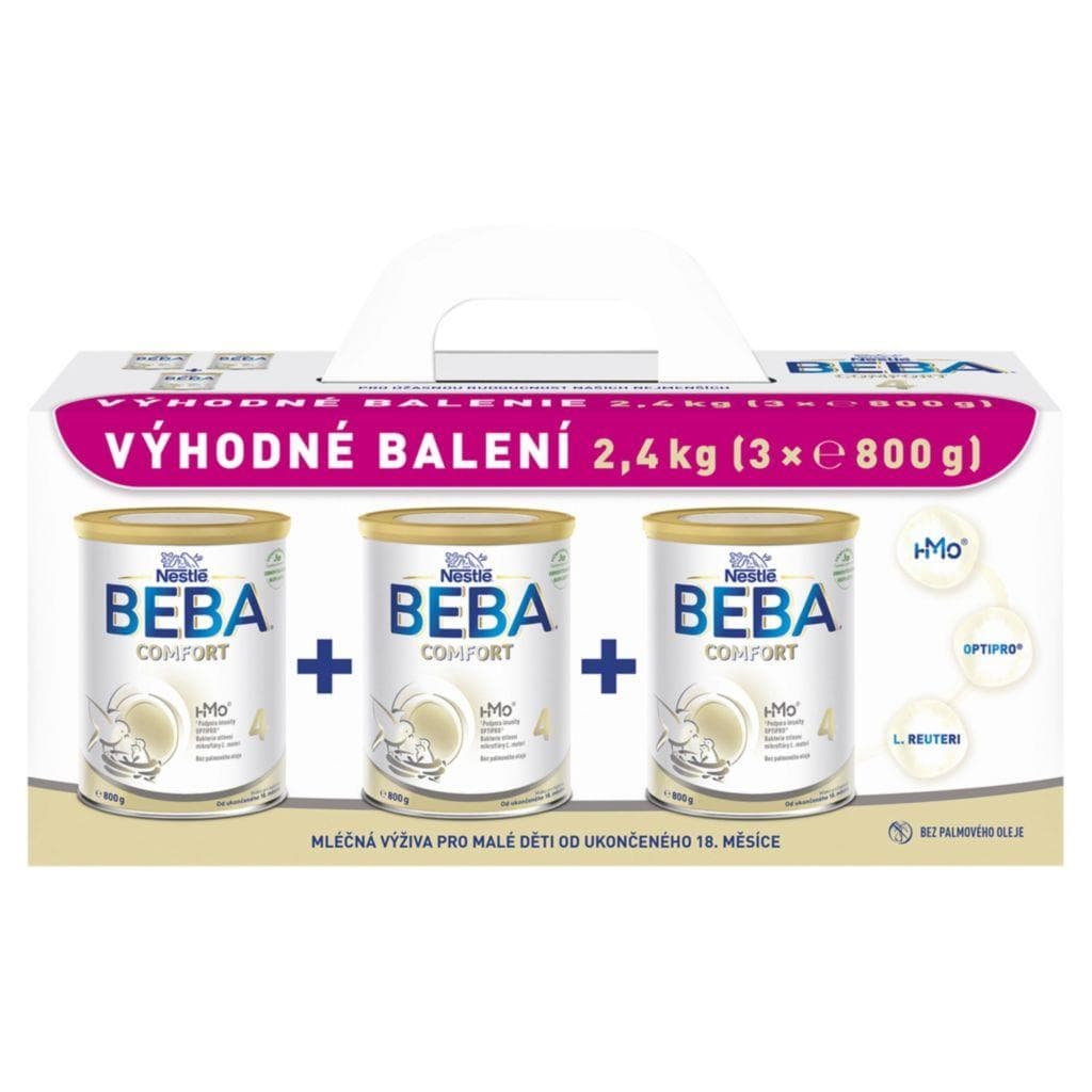 BEBA COMFORT 4 HM-O MP batolecí mléko 18m+ 3x800g