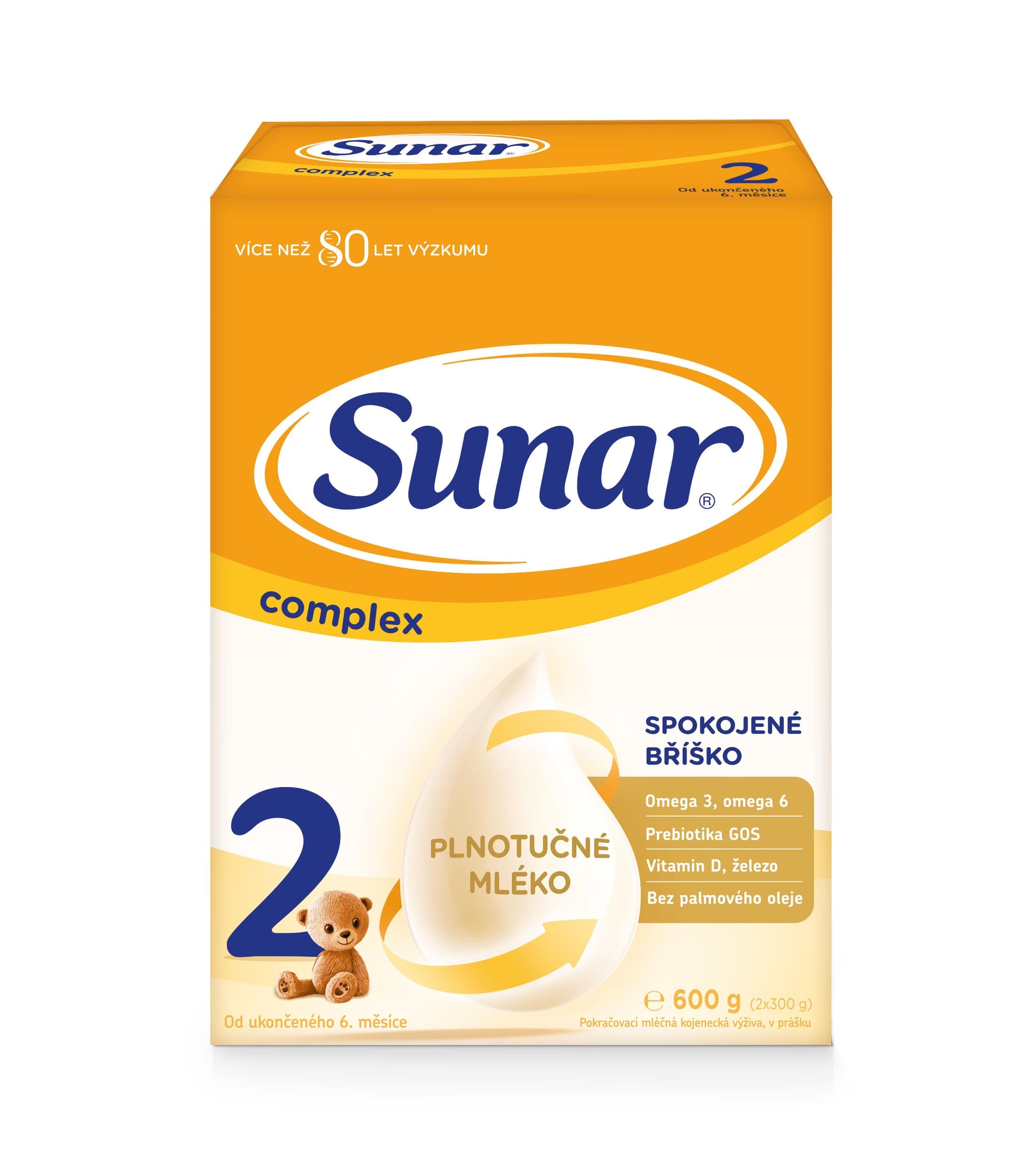 Sunar Complex 2 pokračovací kojenecké mléko 600 g