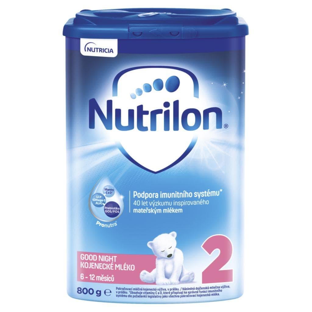 Nutrilon 2 Pronutra Good Night pokračovací mléko na dobrou noc od ukončeného 6 měsíce 800 g