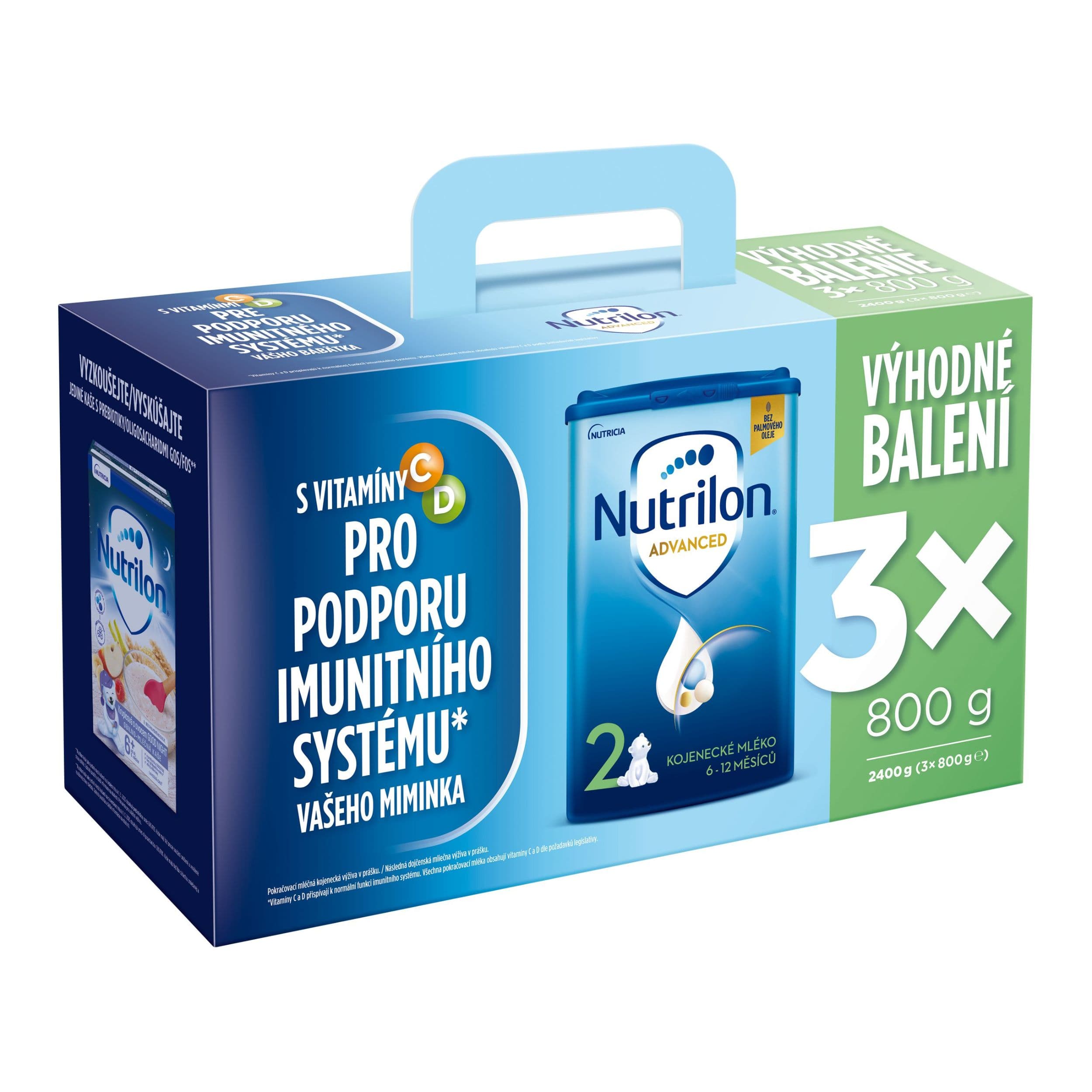NUTRILON 2 Advanced pokračovací kojenecké mléko od uk. 6. měsíce 3x800g