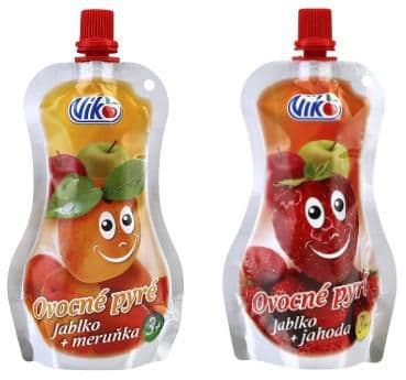 Viko Ovocné pyré jablko-meruňka, jablko-jahoda 120 g