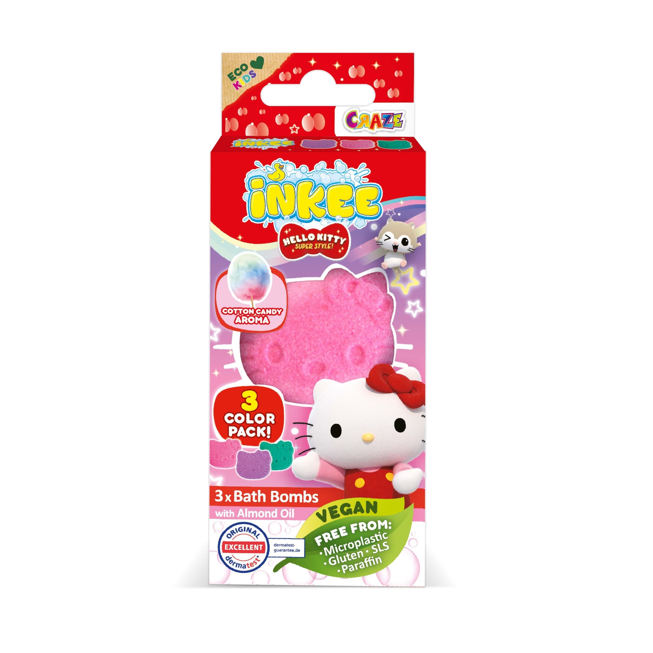 Inkee Šumivé bomby Hello Kitty 3x15g