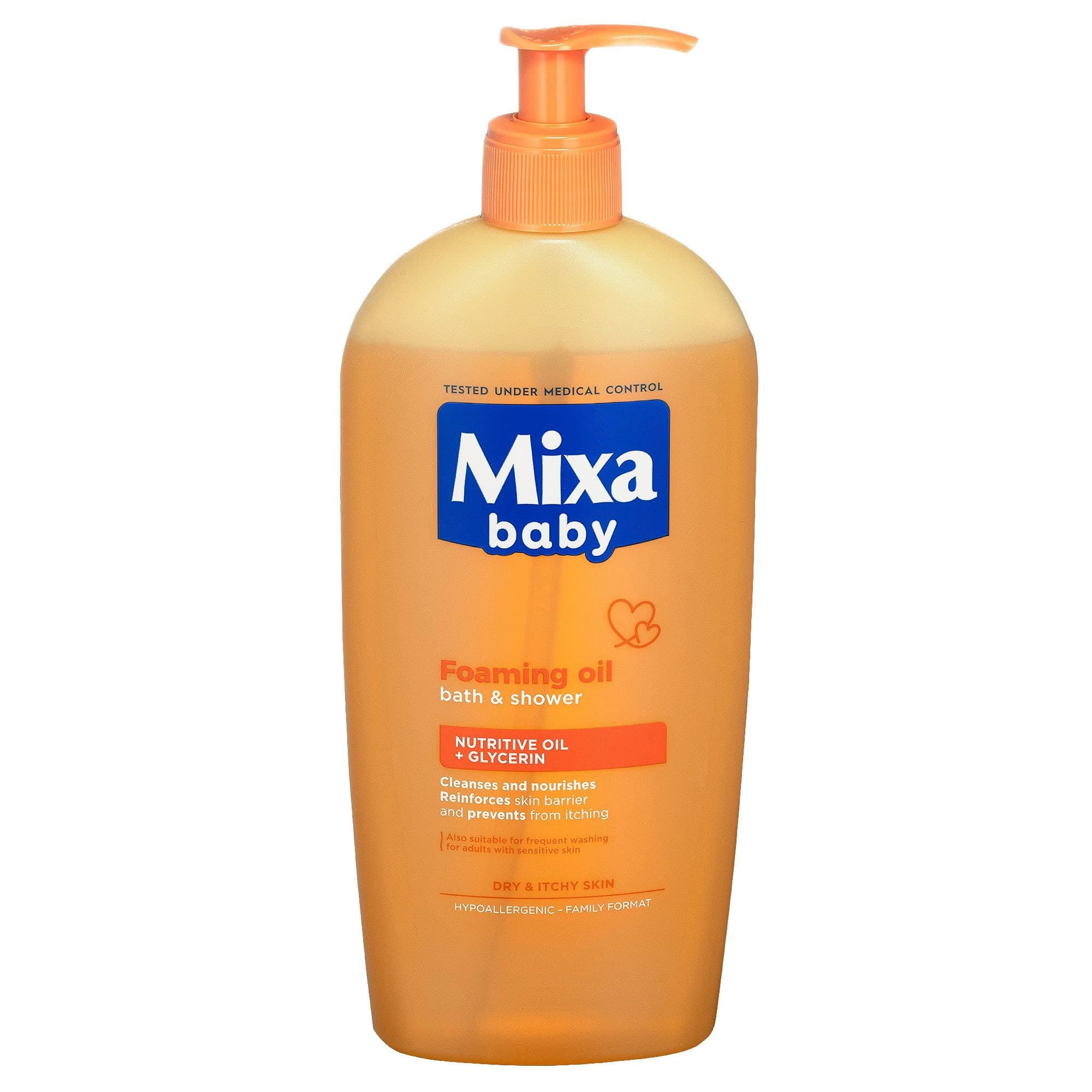 Mixa Baby Pěnivý olej do sprchy i do koupele 400 ml