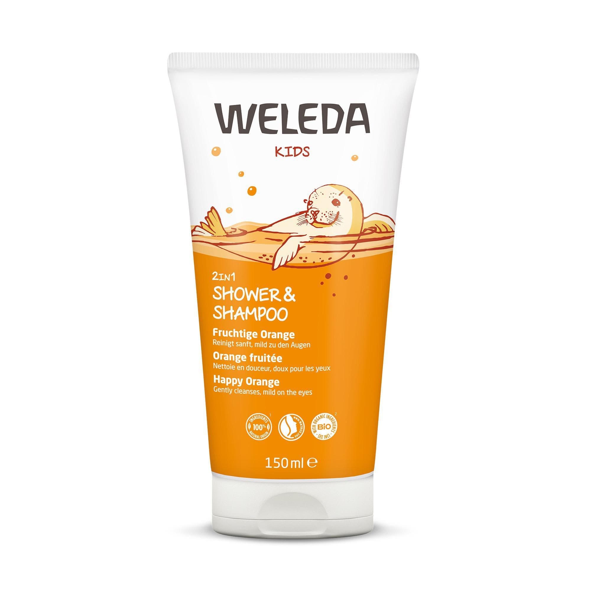 Weleda 2 v 1 Sprchový krém a šampon Šťastný pomeranč 150 ml