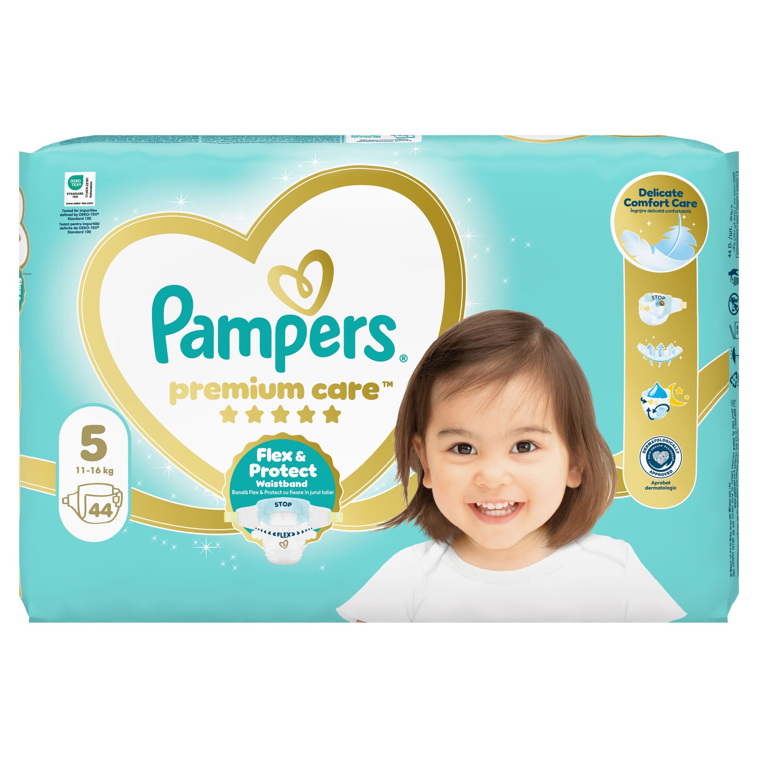 Pampers Premium Care dětské jednorázové plenky 5 (Junior) 44ks