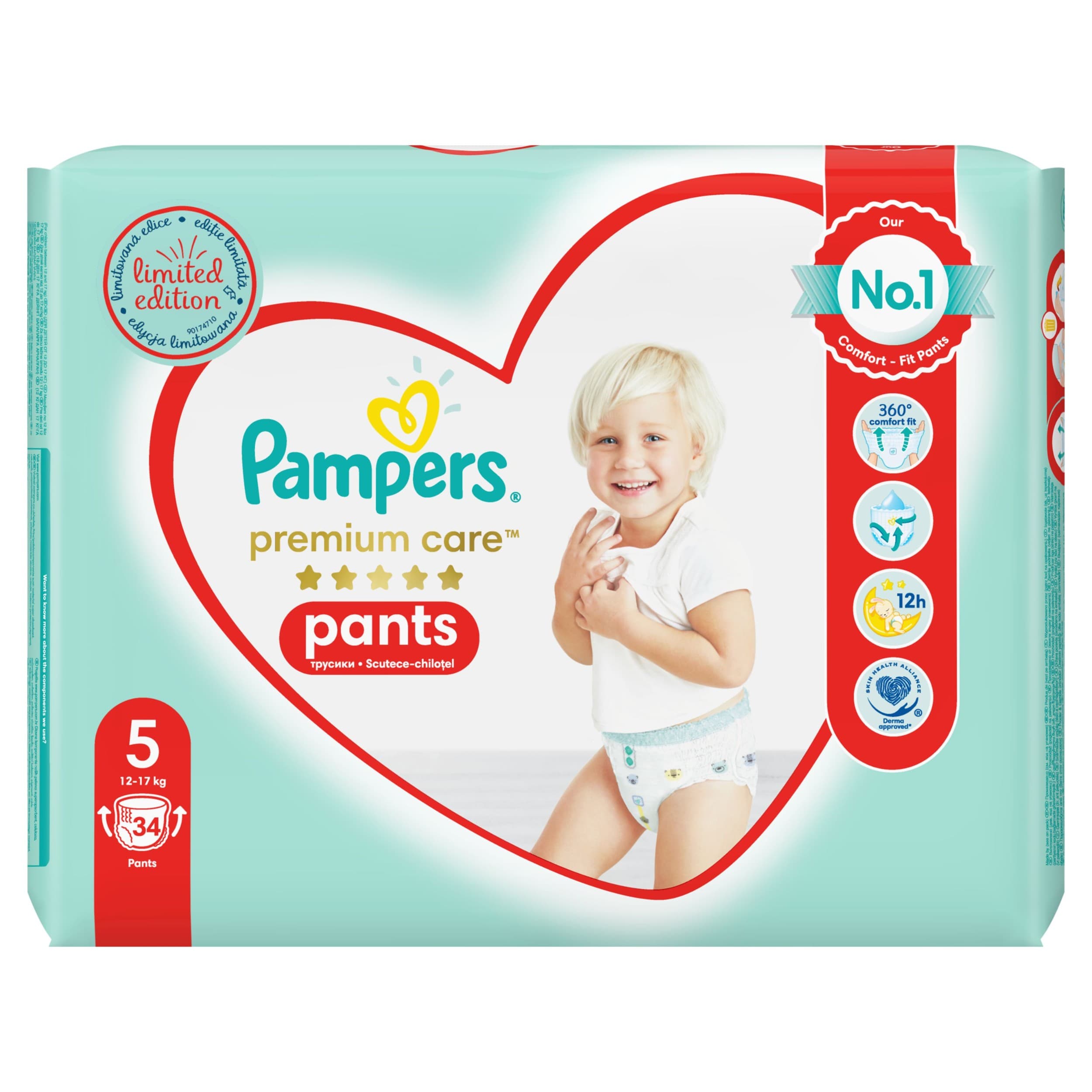 Pampers Pants Premium Care vel. 5, 40 11-18 kg 34 ks