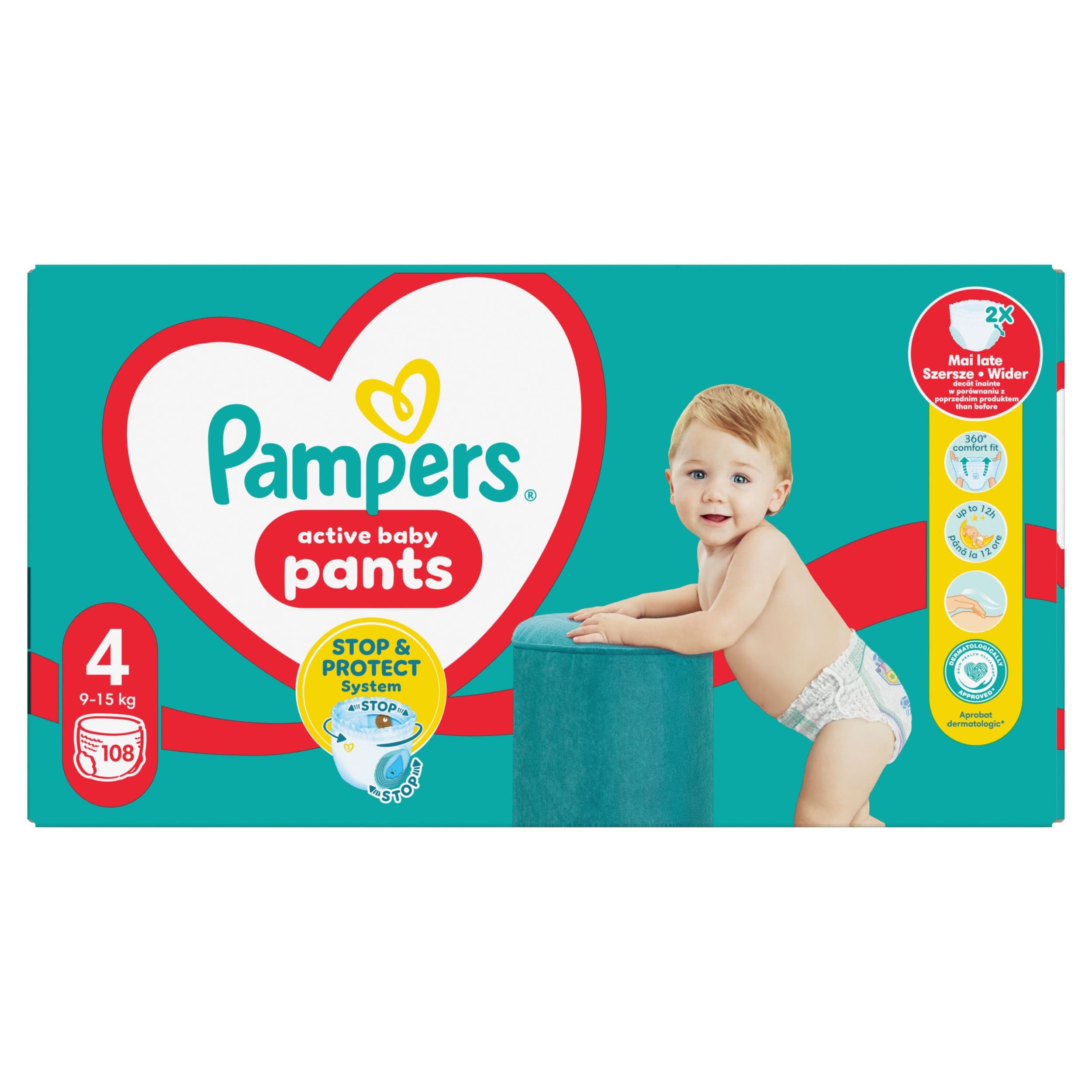 Plenkové kalhotky Pampers Pants Velikost 4 108ks