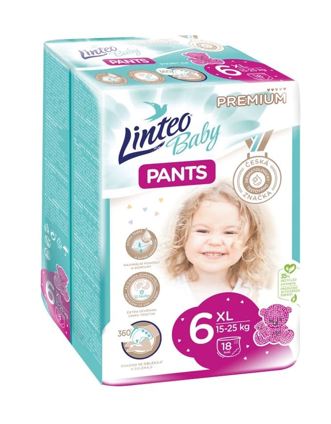 LINTEO BABY plenky Pants 6 XL (18ks)