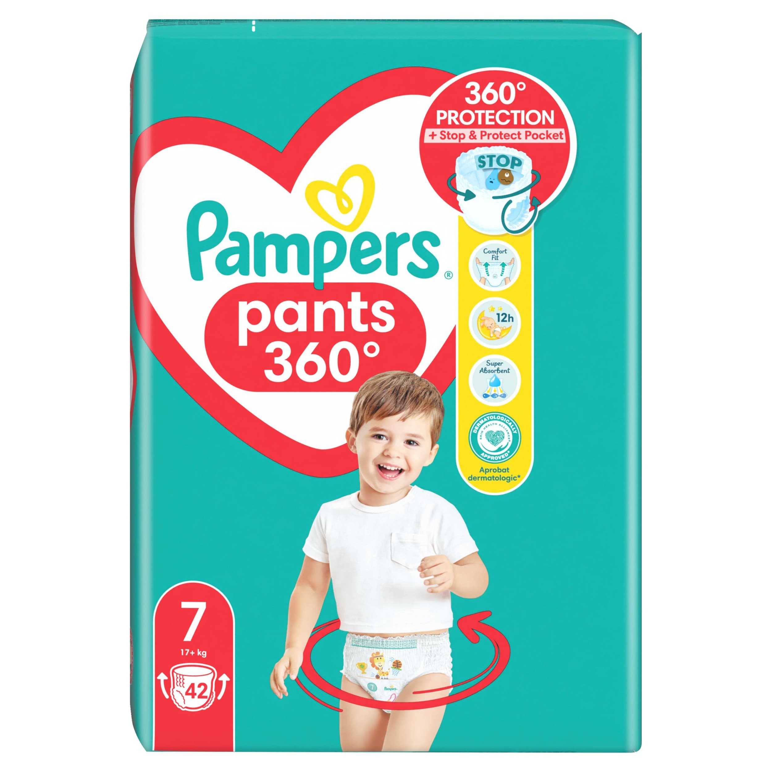 Pampers Pants Plenkové kalhotky vel. 7, 17kg+, 42 ks