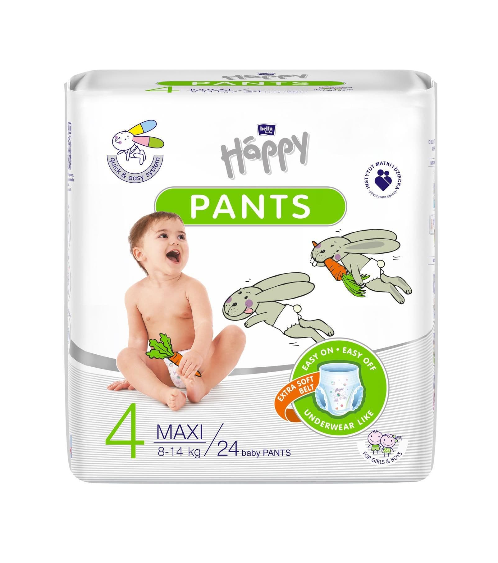 Happy Maxi Dětské plenkové kalhotky pants vel. 4, 24ks