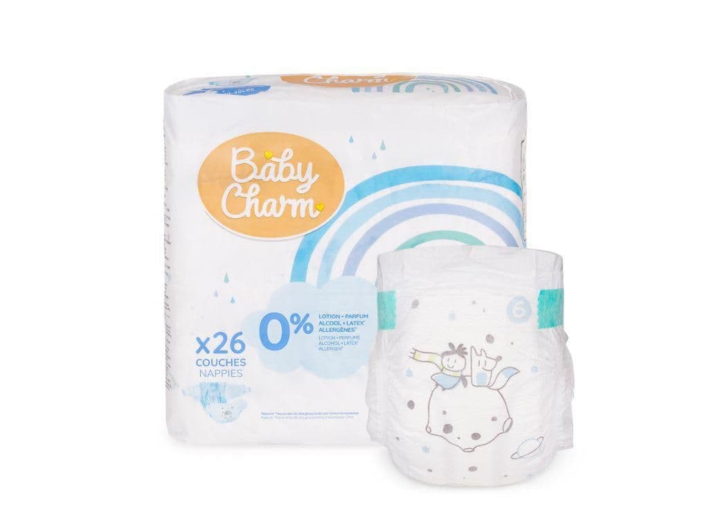 Baby Charm Super Dry Flex Plenky vel. 6 XL, 13-18 kg, 26 ks