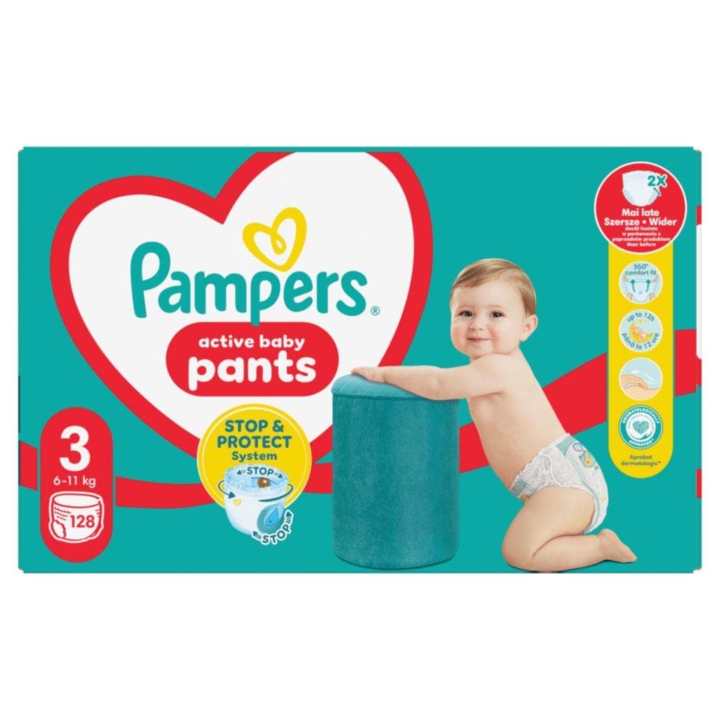 Pampers Pants Plenkové kalhotky vel. 3 128ks