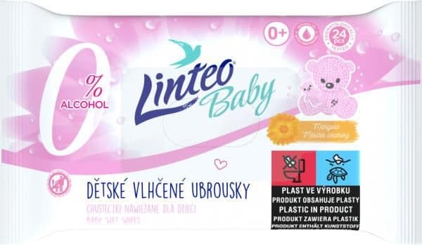 Linteo Baby dětské vlhčené ubrousky 72ks