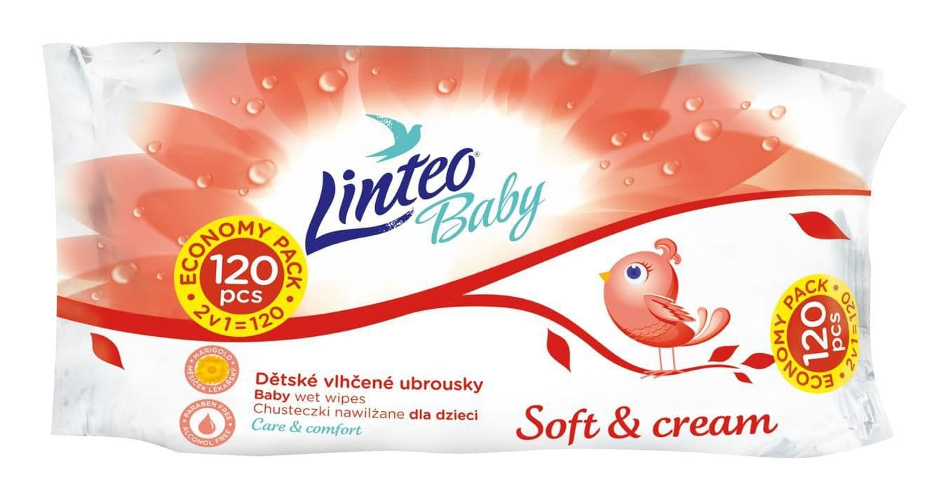 Linteo Baby vlhčené dětské ubrousky 120ks