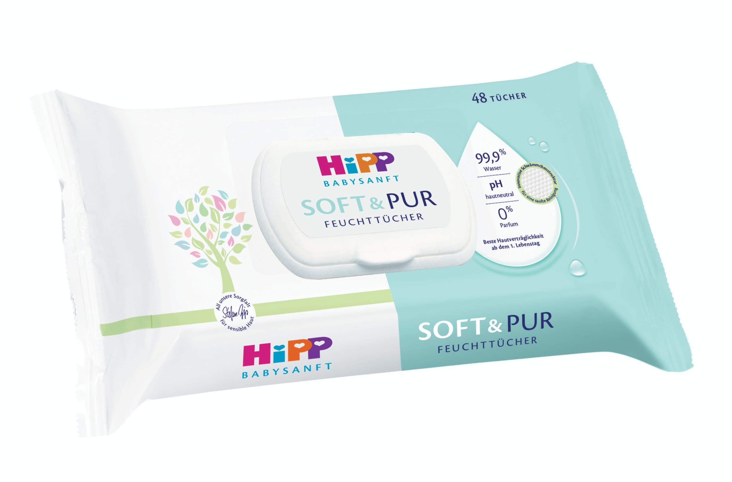 Hipp Babysanft Soft & Pur Čistící vlhčené ubrousky 48 ks
