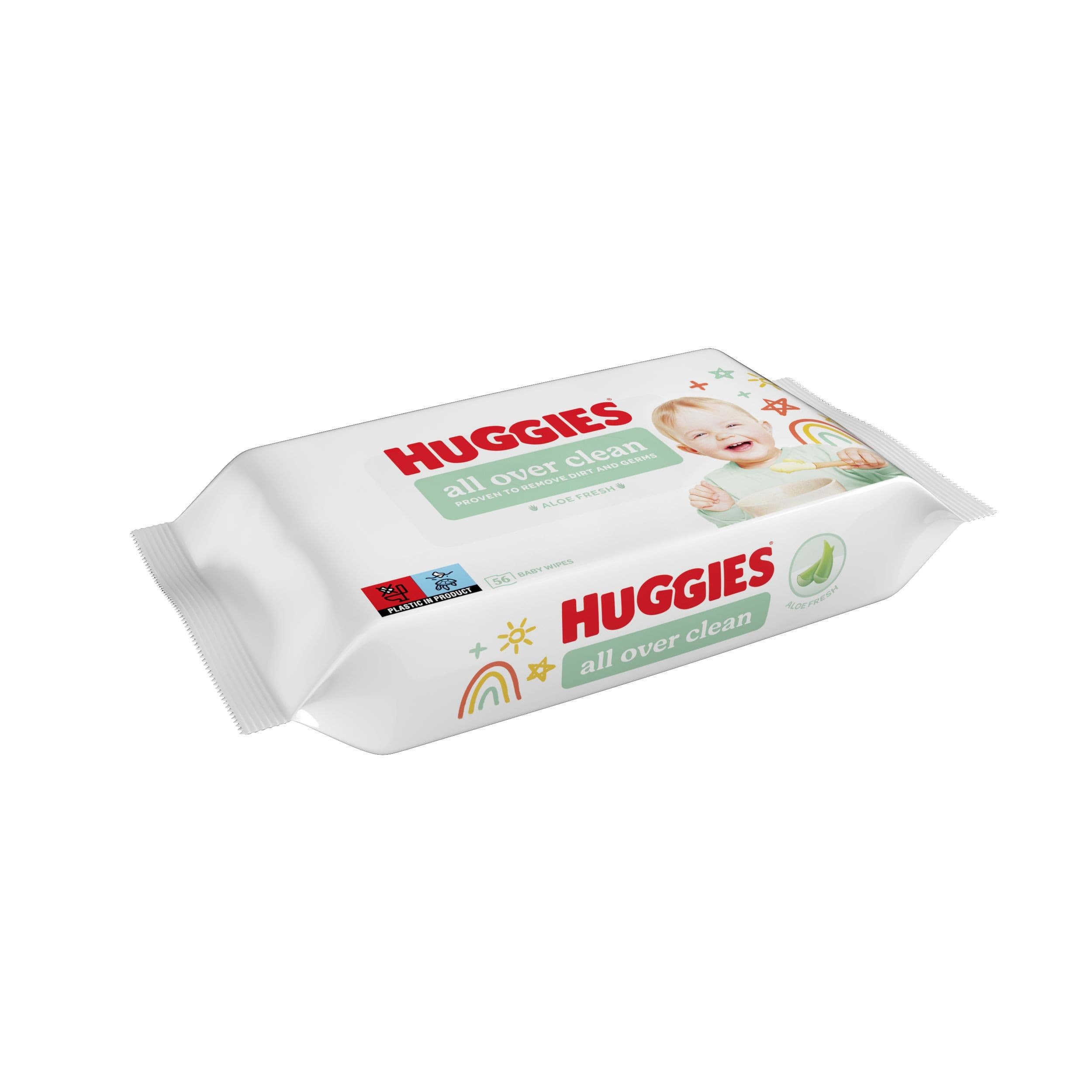 HUGGIES All Over Clean Vlhčené ubrousky 56 ks