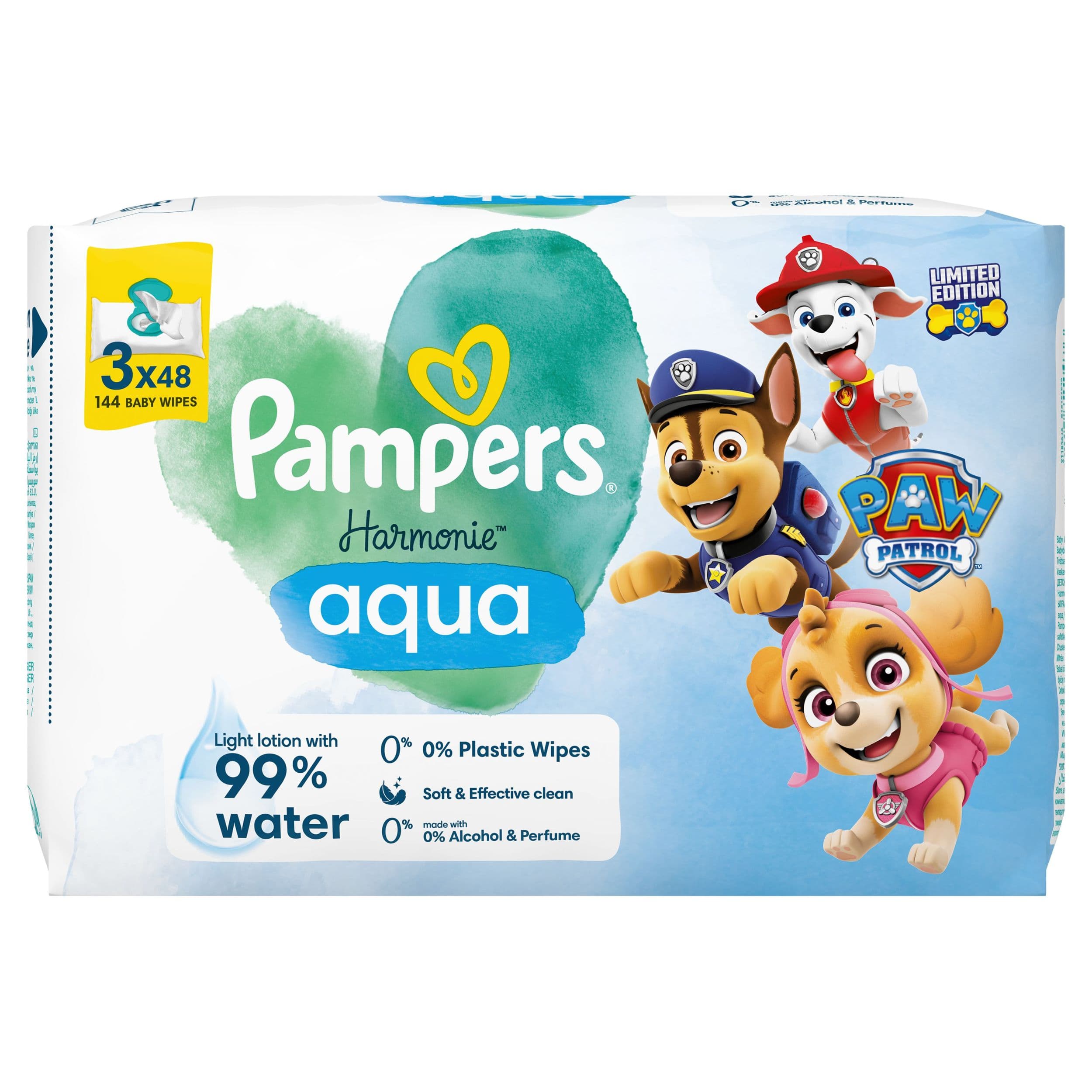 Pampers Vlhčené ubrousky Aqua Harmonie 144 ks