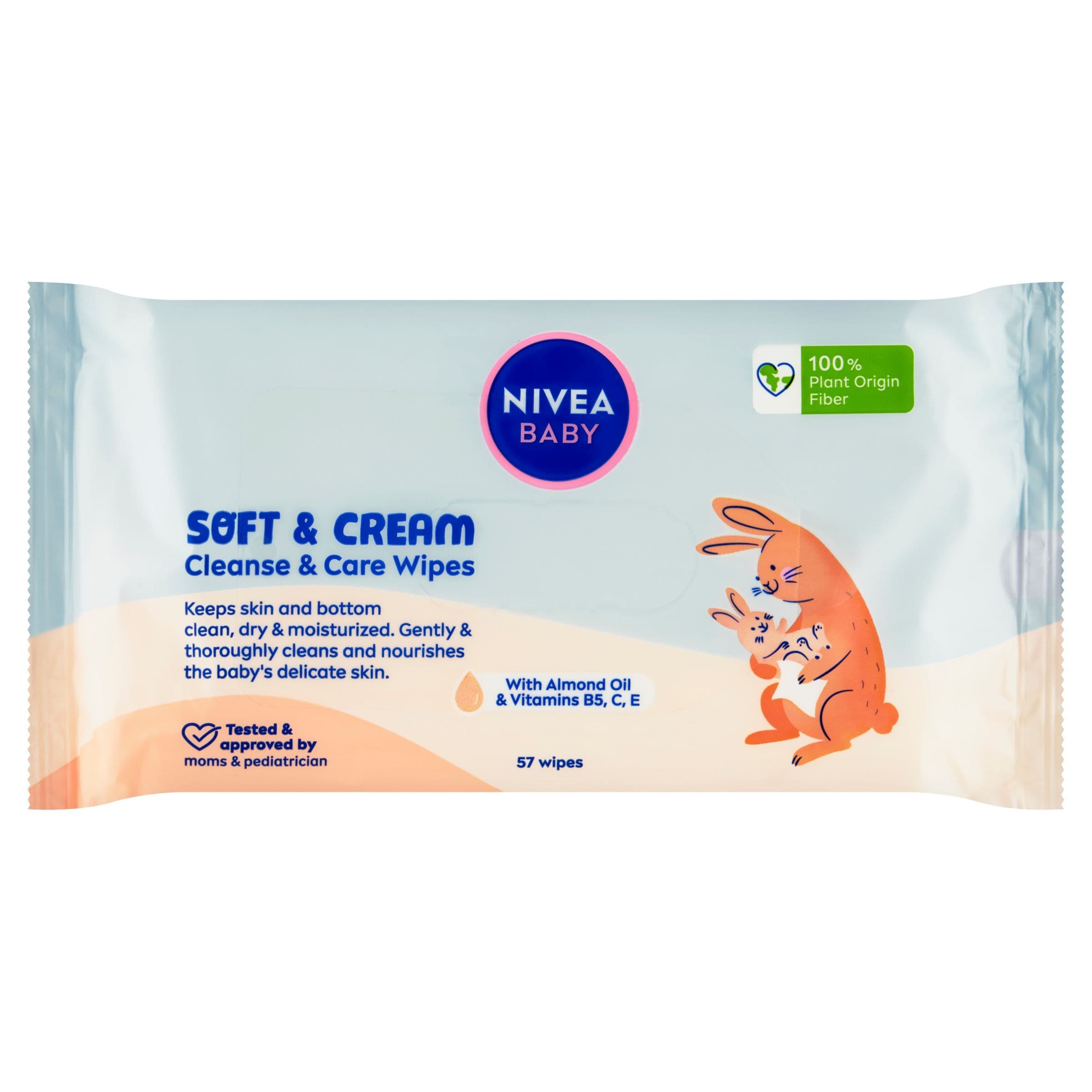 Nivea Baby Čisticí ubrousky Soft & Cream 57 ks