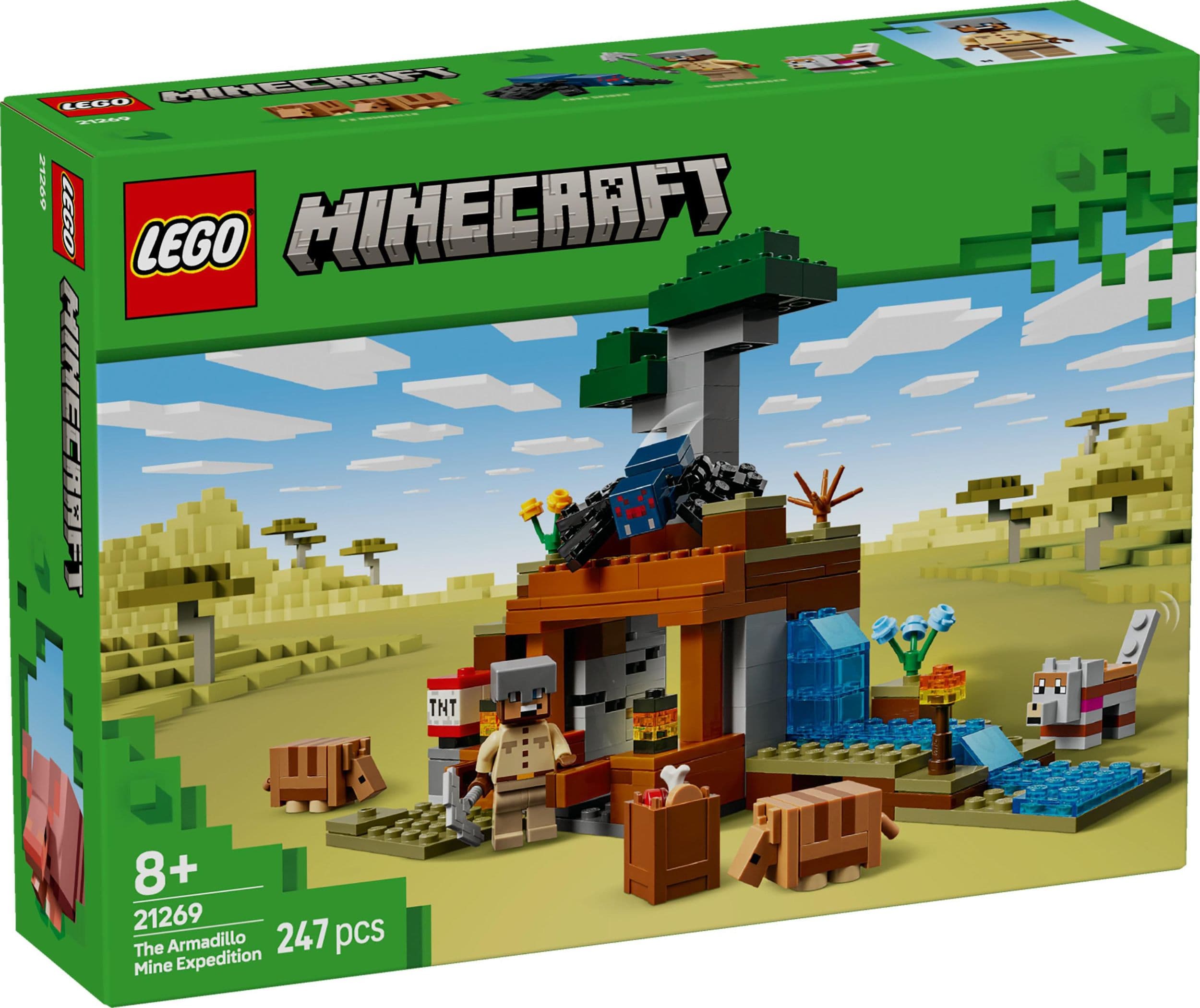 LEGO® Minecraft21269 Výprava do dolu a pásovec