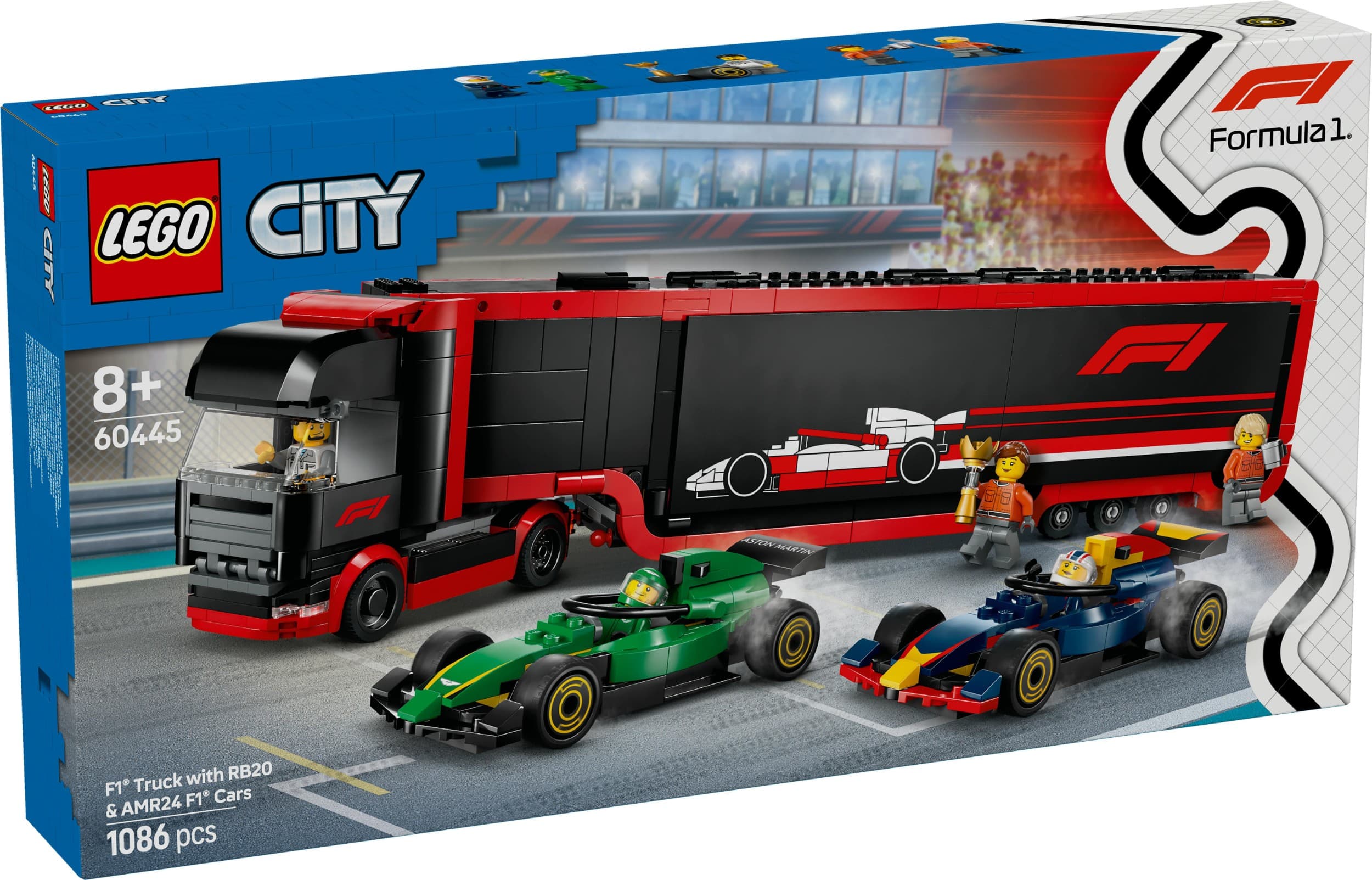 LEGO® City 60445 Kamion F1 s vozy F1 RB20 a AMR24