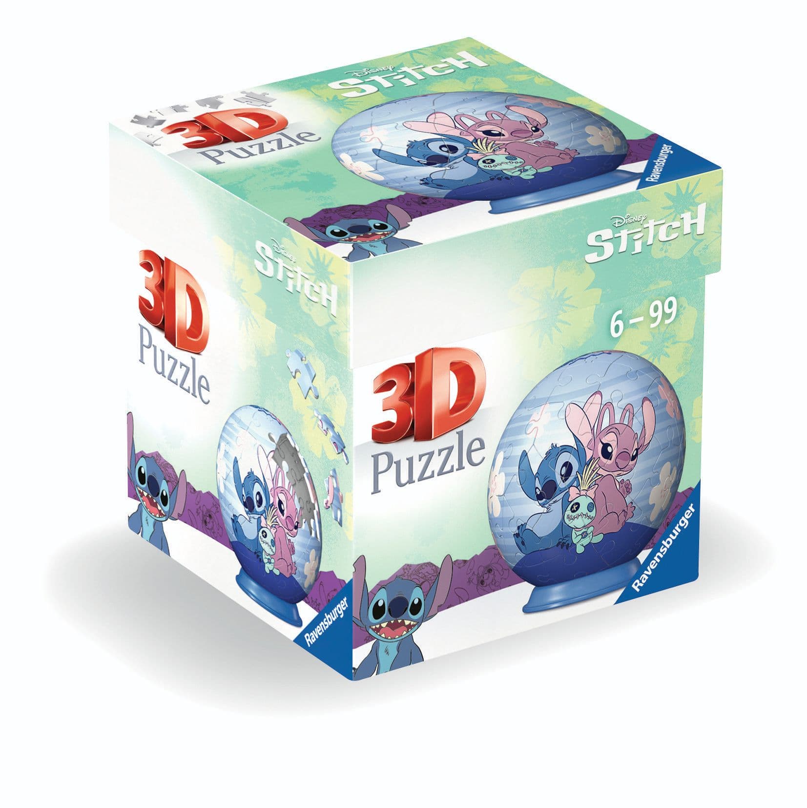 Ravensburger Puzzle 3D 115990 Puzzle-Ball Disney: Stitch - Stich & Angel