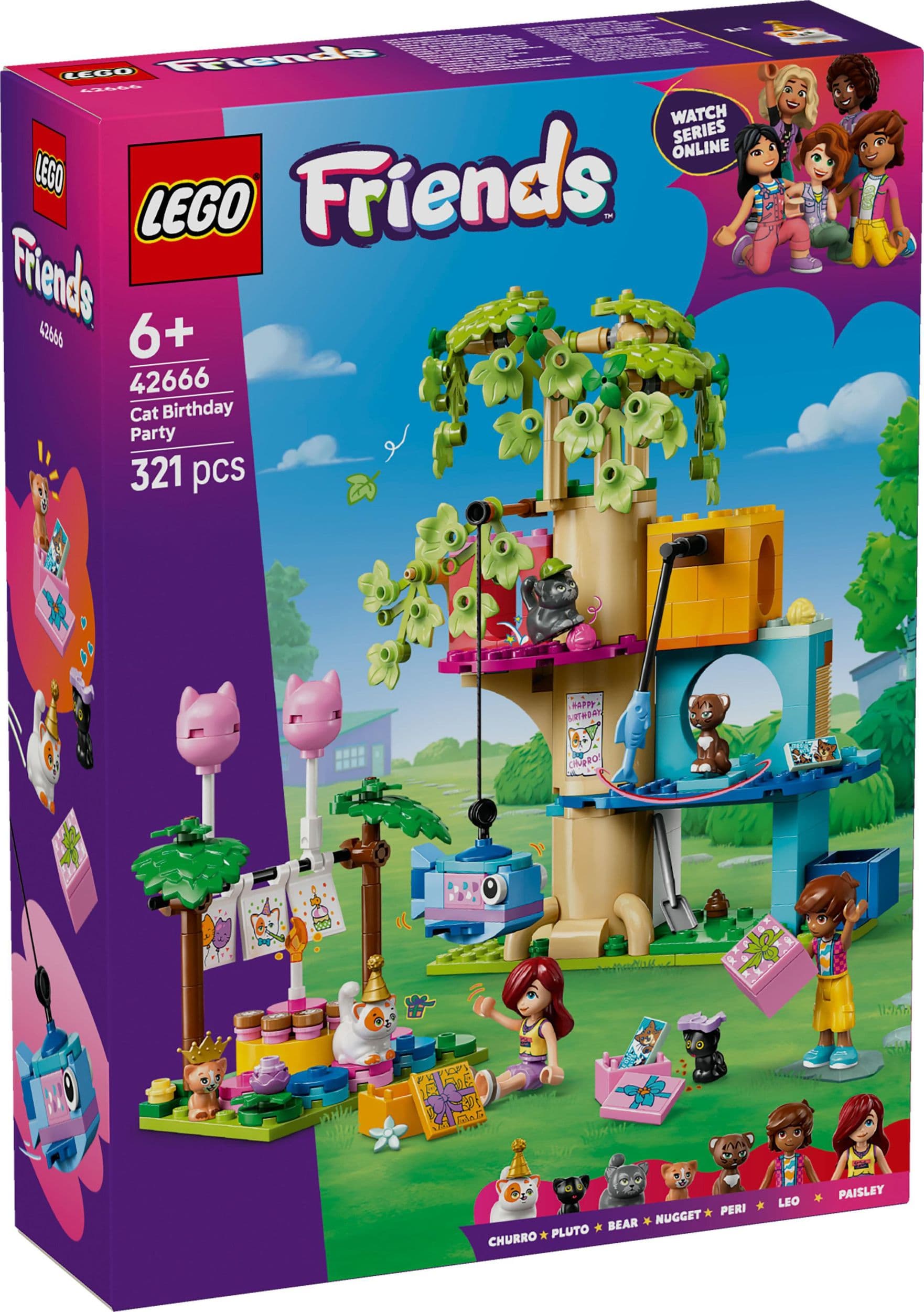 LEGO® Friends 42666 Kočičí narozeninová oslava a dům na stromě