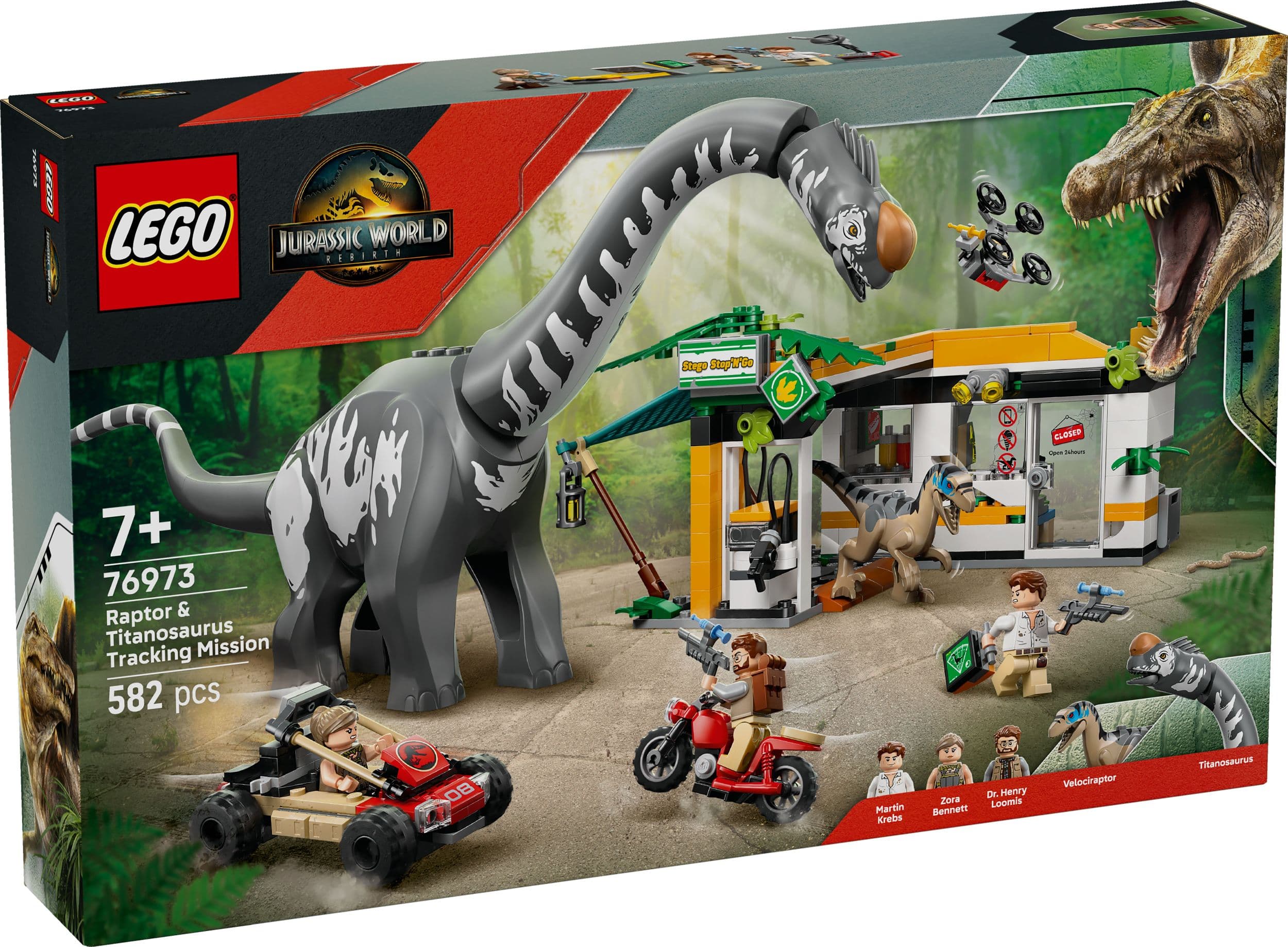 LEGO® Jurassic World 76973 Mise na sledování raptora a titanosaura