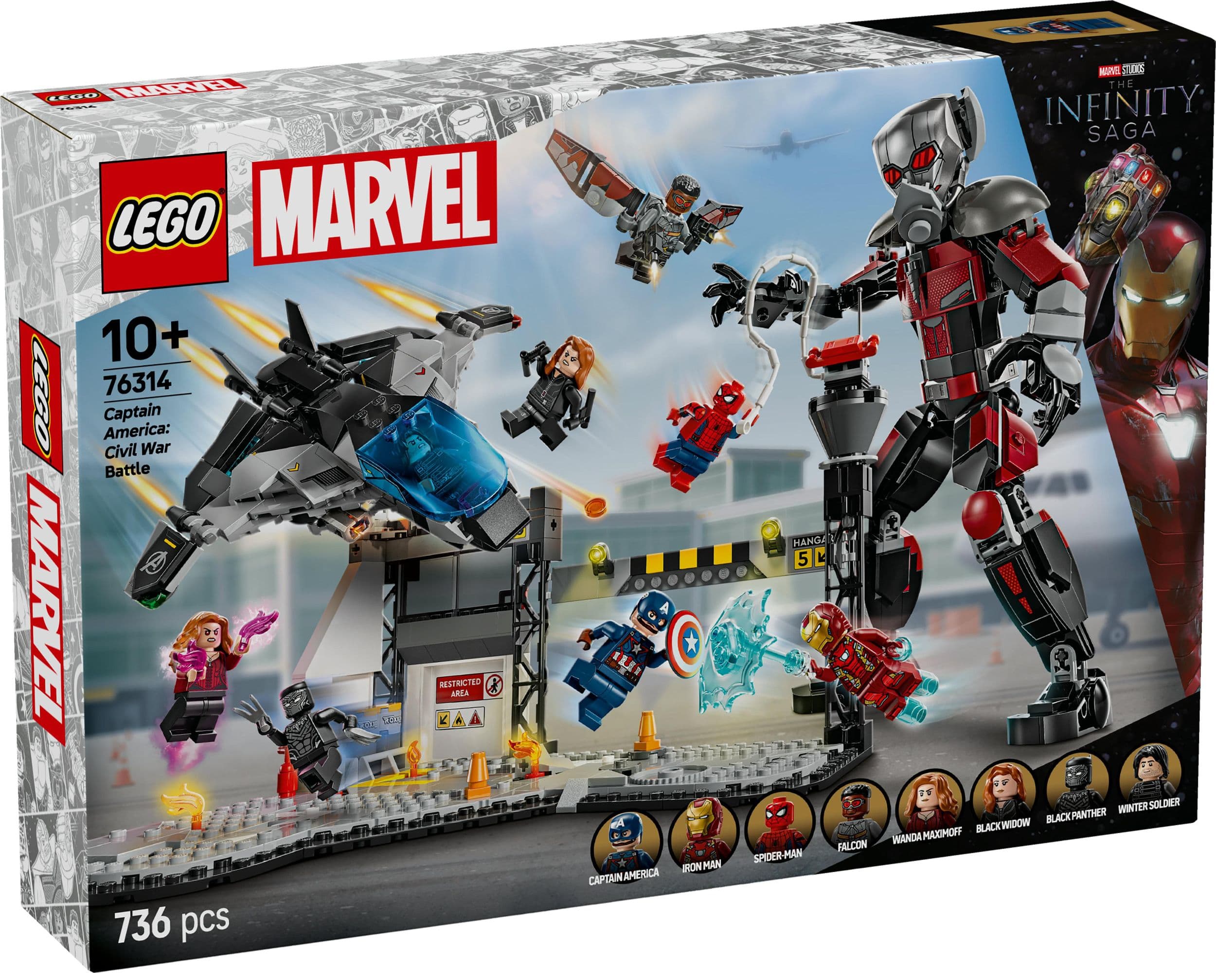 LEGO® Marvel 76314 Akční bitva – Captain America: Občanská válka