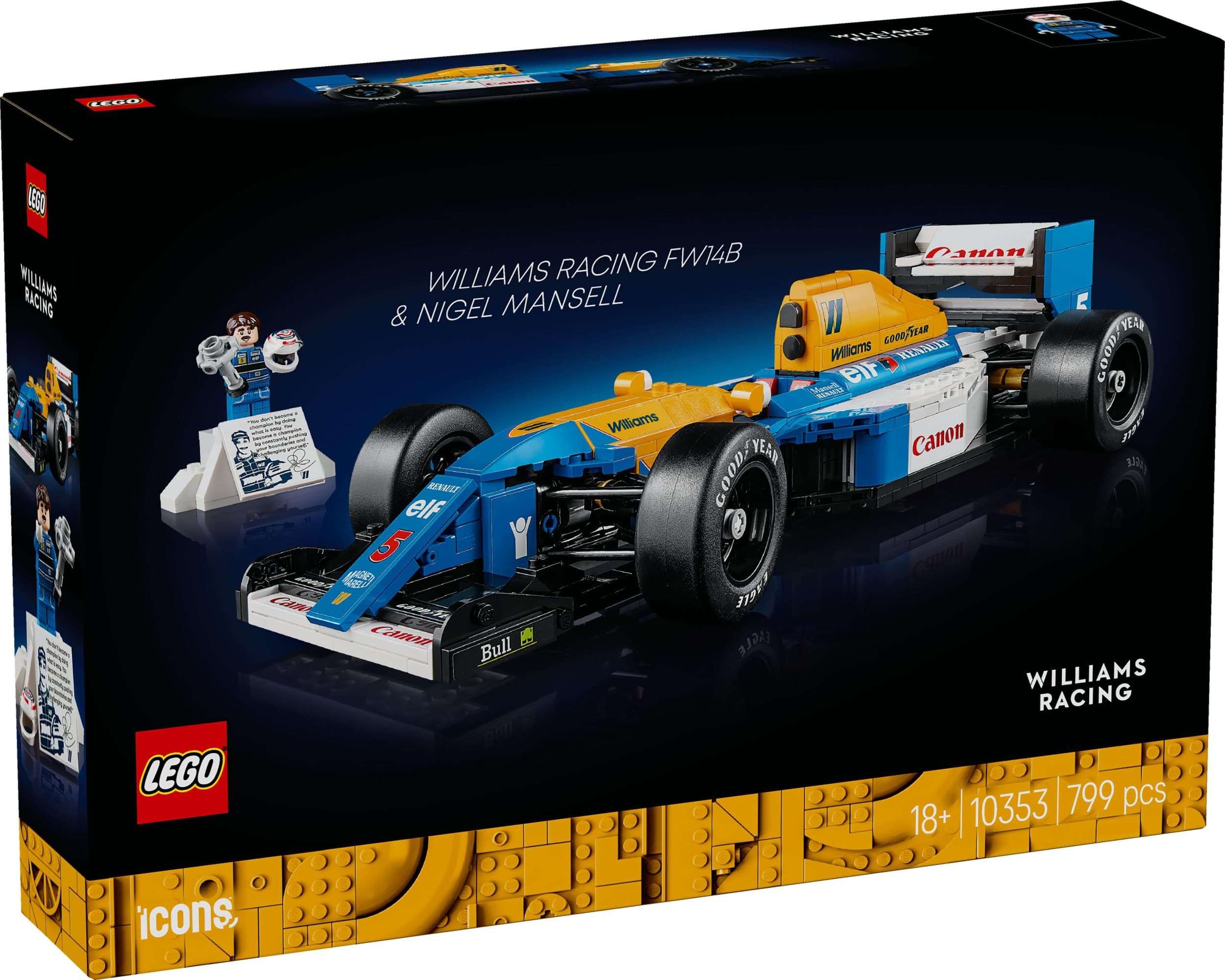LEGO® Icons 10353 Williams Racing FW14B a Nigel Mansell