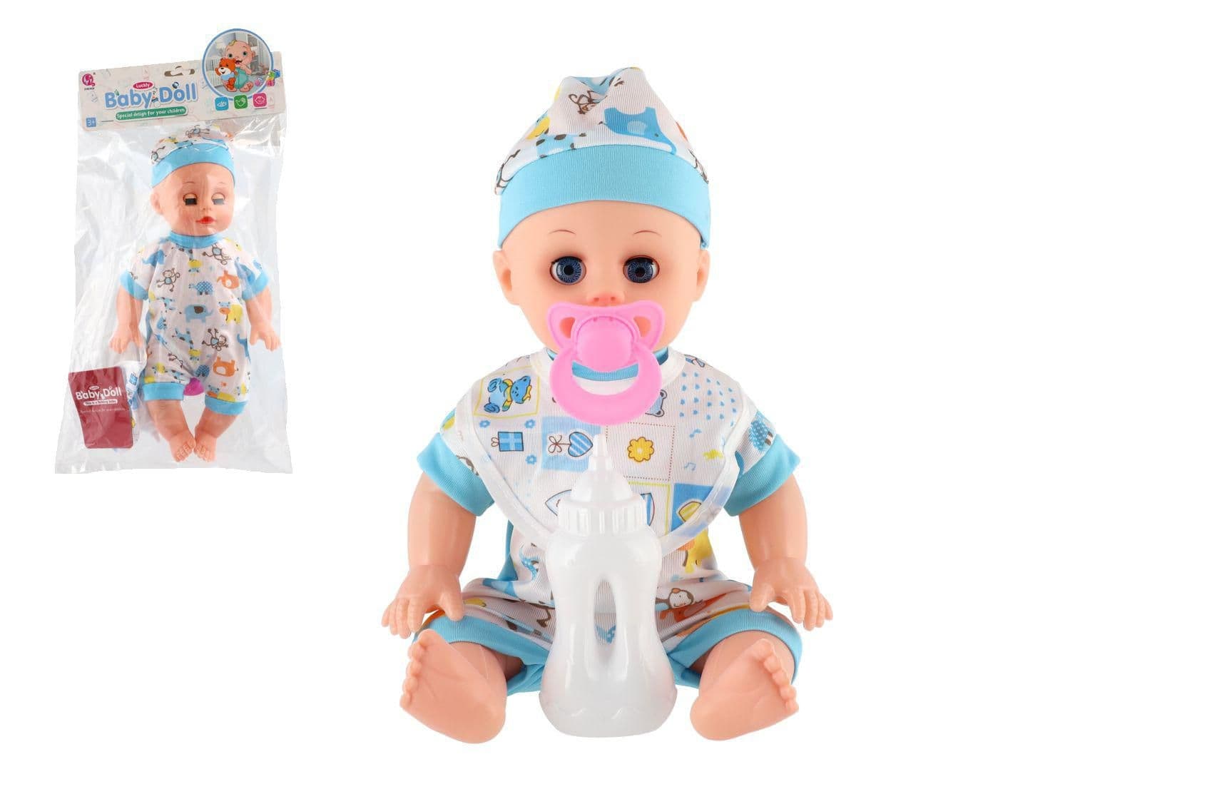 Teddies Panenka 32cm pevné tělo pijící, čůrající