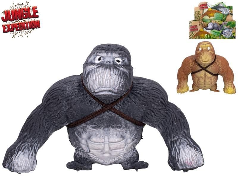Jungle Expedition gorila super strečová 10cm 2barvy, více motivů