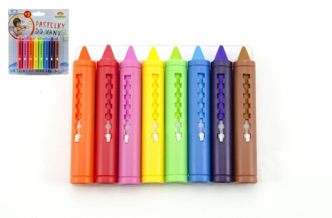 Teddies Pastelky do vany 8 ks na kartě