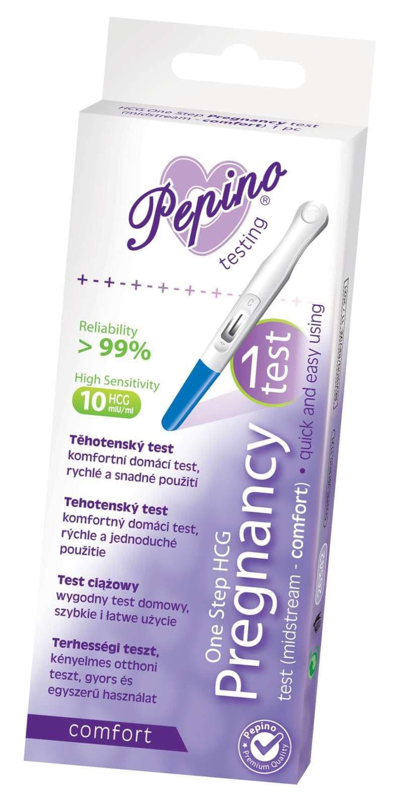 Pepino Těhotenský test komfortní pro rychlé a snadné použití 1ks