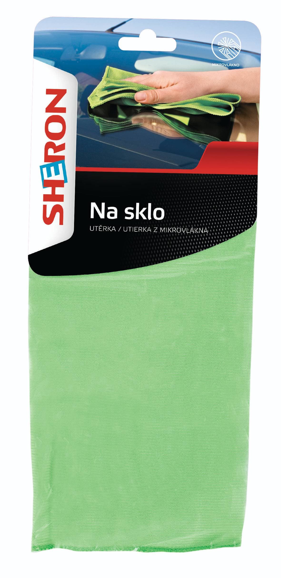 Utěrka z mikrovlákna Sheron na sklo 1 ks