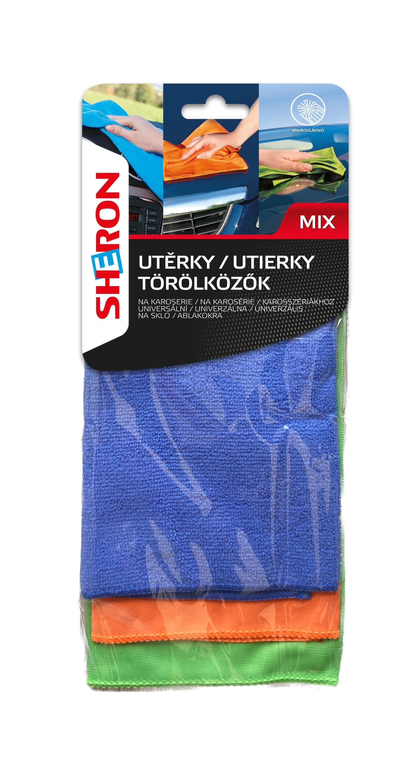 Sheron Utěrka z mikrovlákna 3 ks - mix
