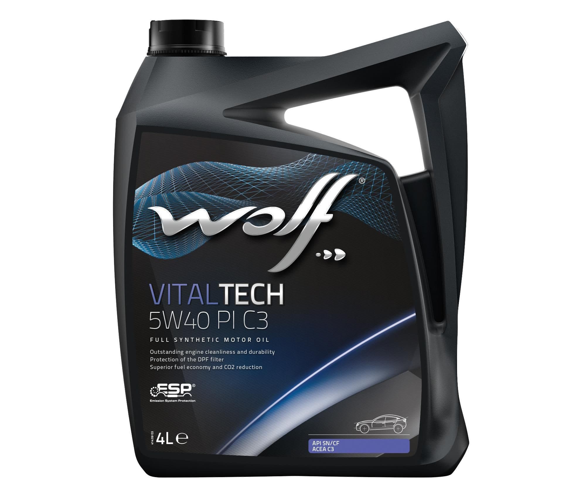 Wolf Motorový olej Vitaltech 5W40 PI C3 4 l