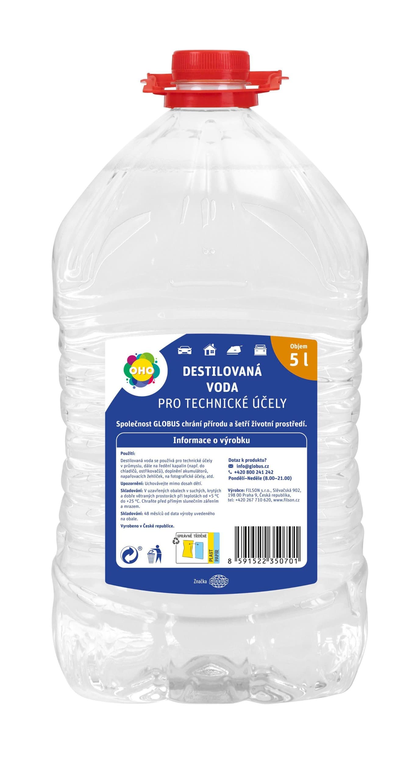 OHO Destilovaná voda 5 l