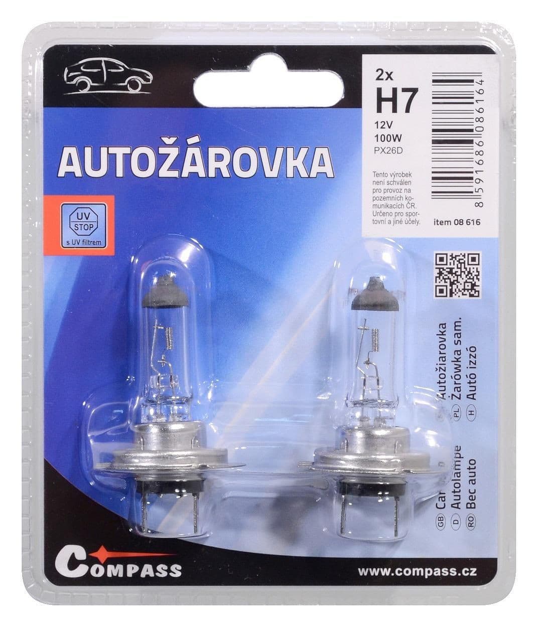 Autožárovka 12V H7 100W PX26d blister 2ks