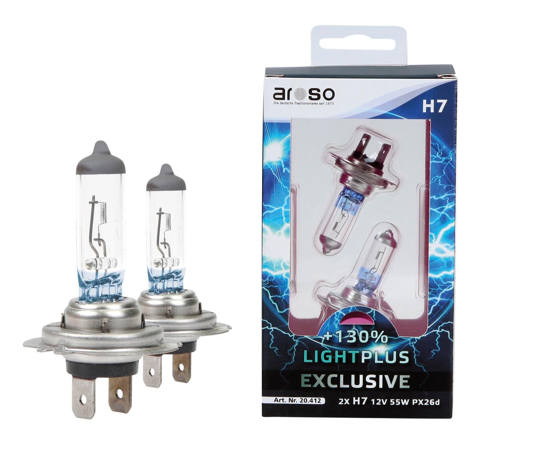 Aroso Autožárovka H7 12V 55W PX26D +130% 2 ks