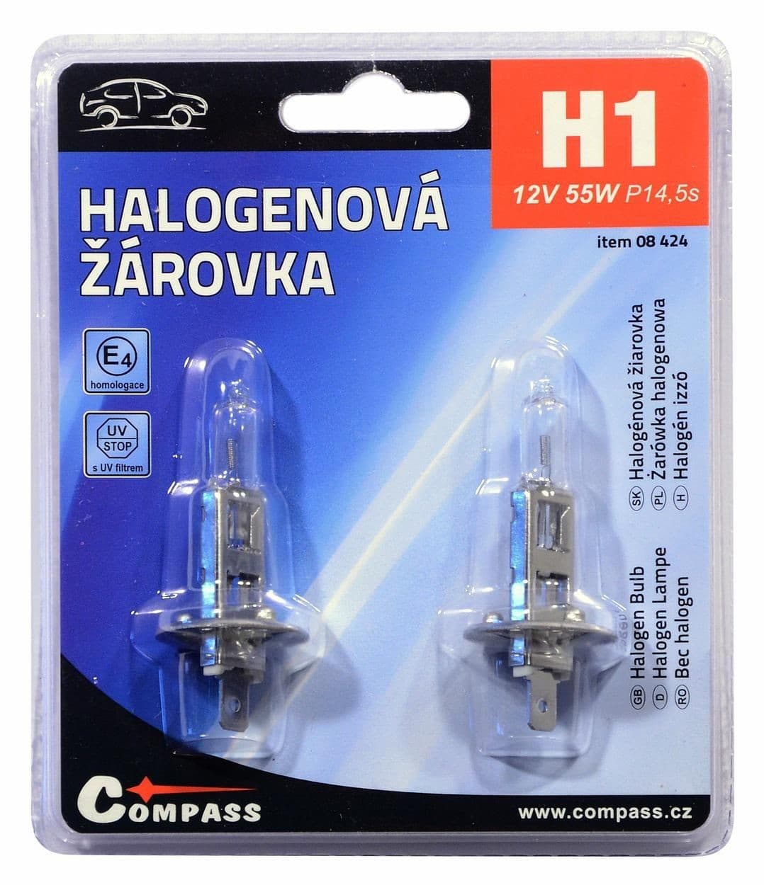 Autožárovka 12V H1 55W P14,5s blister 2ks